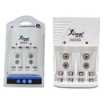 Carregador De Pilhas Aa Aaa 9V Kp-512