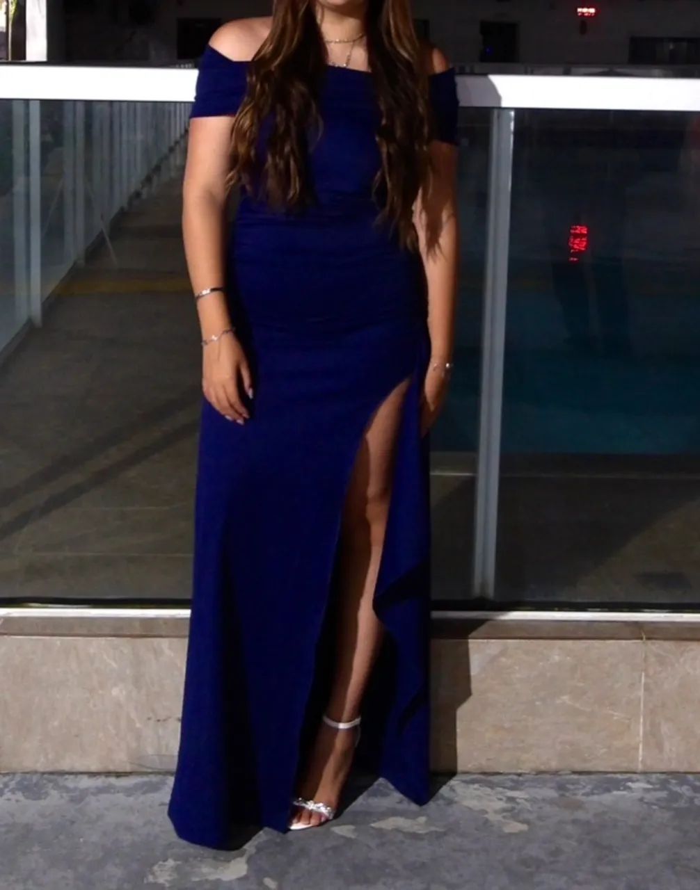 Vestido longo Tomara que Caia Azul-Marinho 