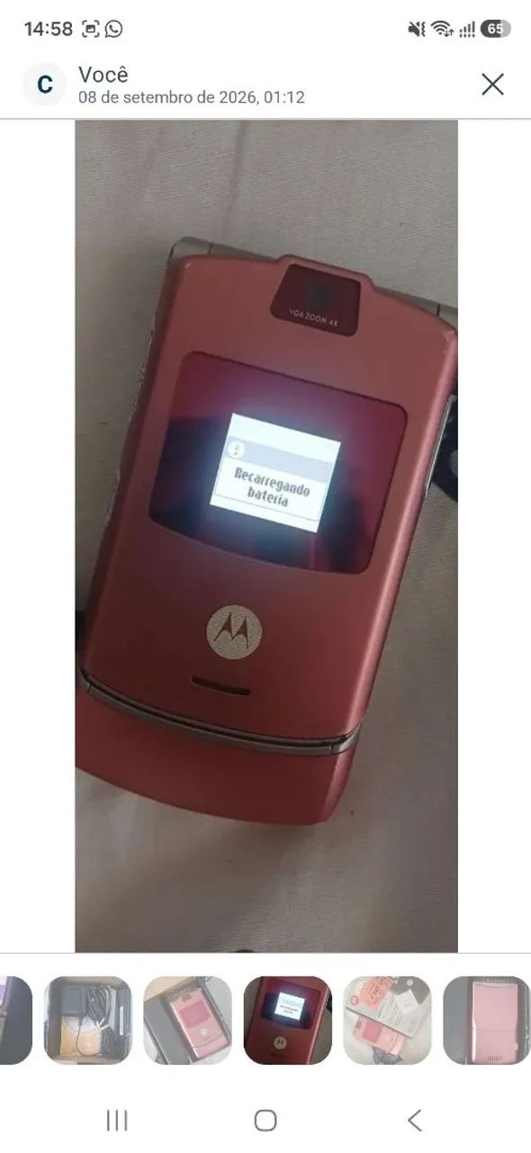 Motorola RAZR V3 Rosa - Original com Caixa - Foto 4