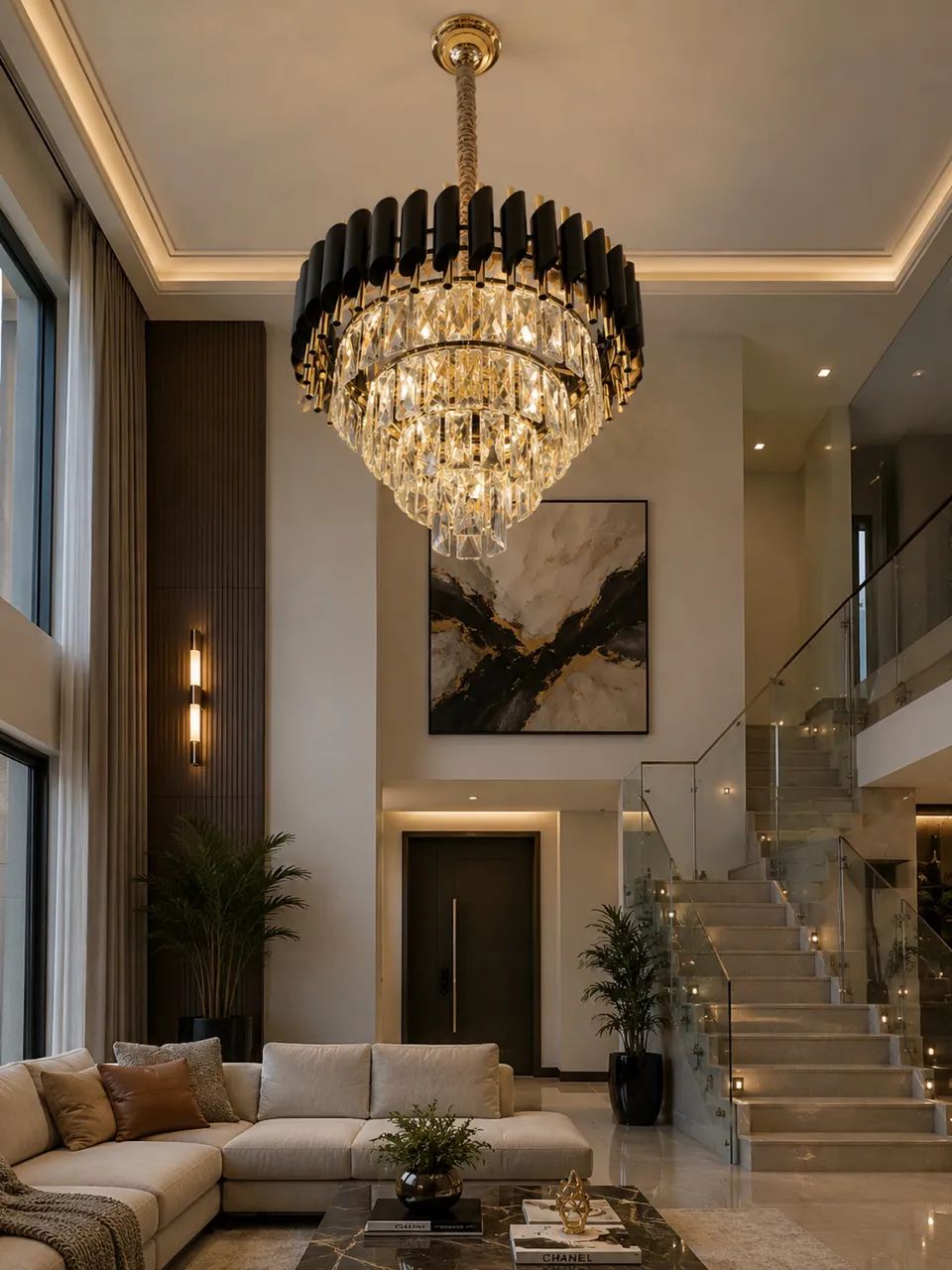 Lustre de cristal luxuoso 