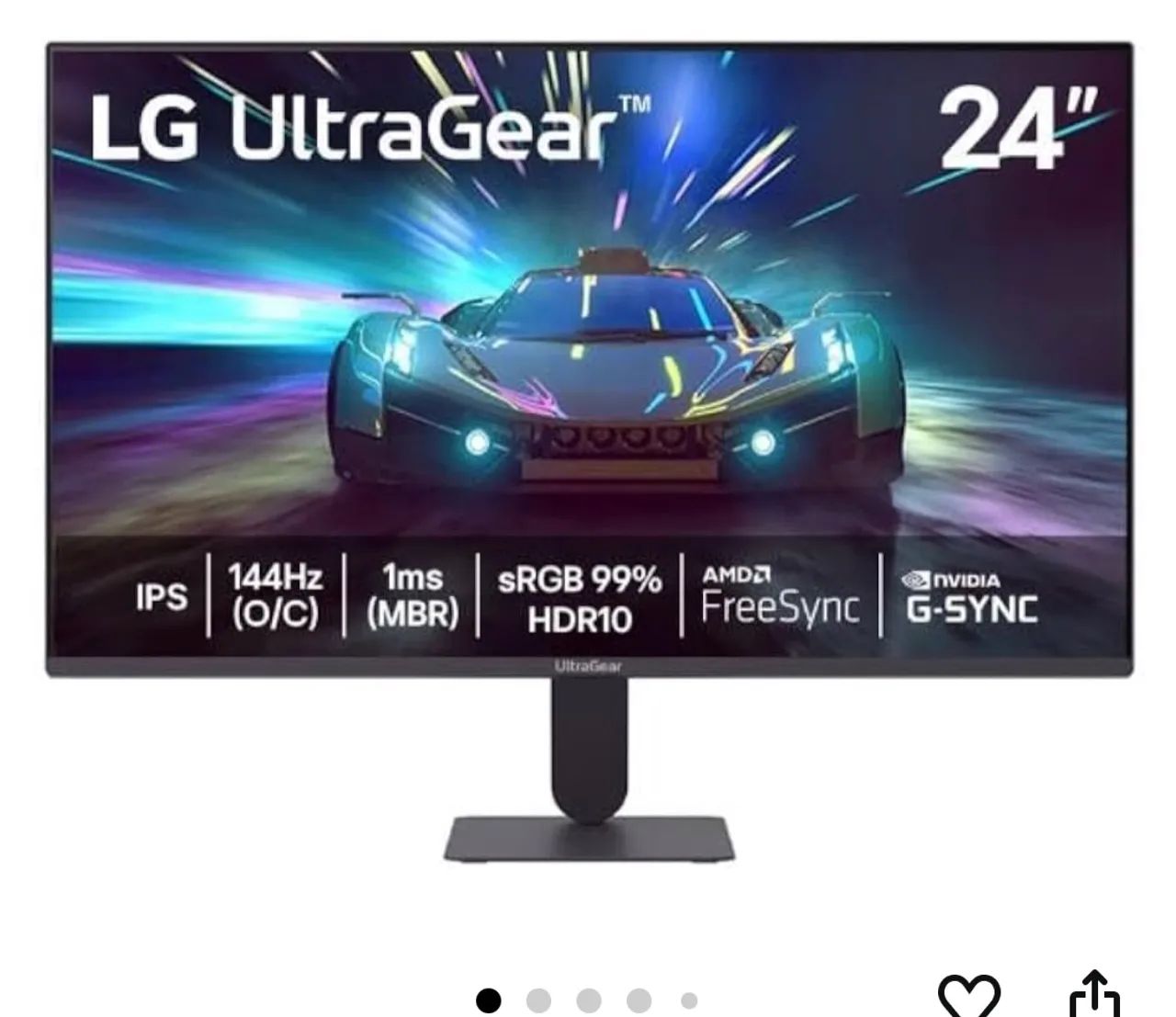 monitor lg ultragear 24" 144hz