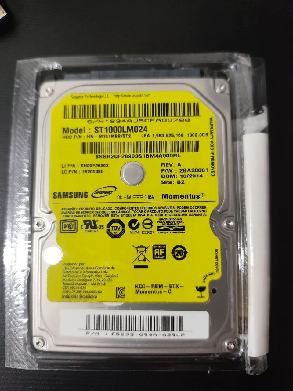HD Notebook Samsung 1TB