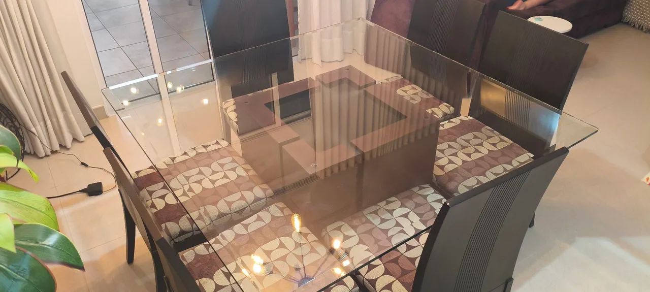 Mesa de vidro bisotado quadrada - Foto 4