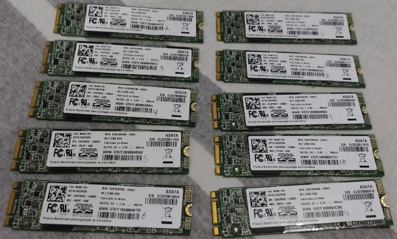 Lote 10 SSD 256GB ADATA M2 Sata