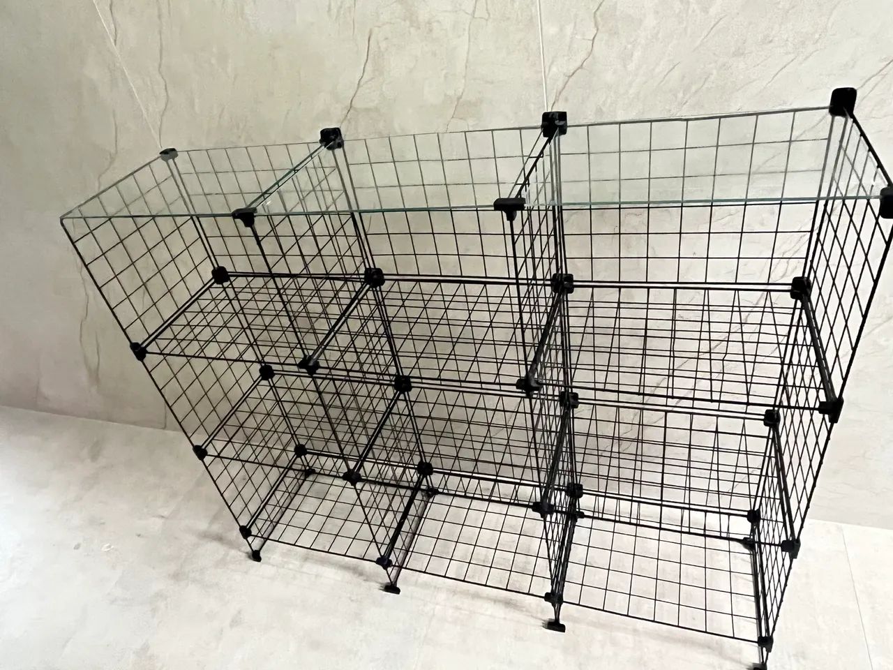 Balcão aramado com tampa de vidro  - Foto 2