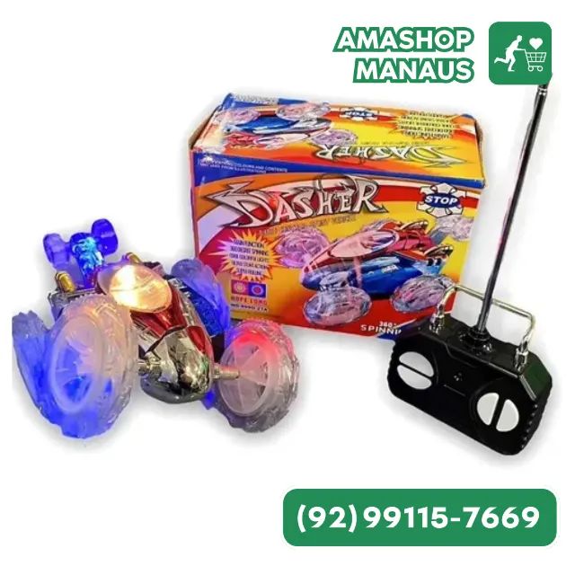 Carrinho Controle Remoto Acrobacia 360 Graus Com Luzes
