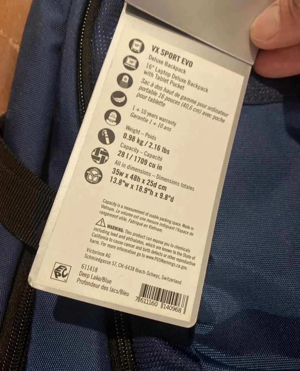 Mochila victorinox vx sport evo 28 lts, Nova. - Bolsas, malas e