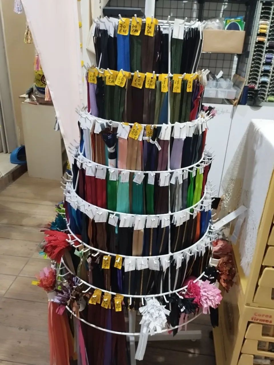 Expositor de zíperes completo 