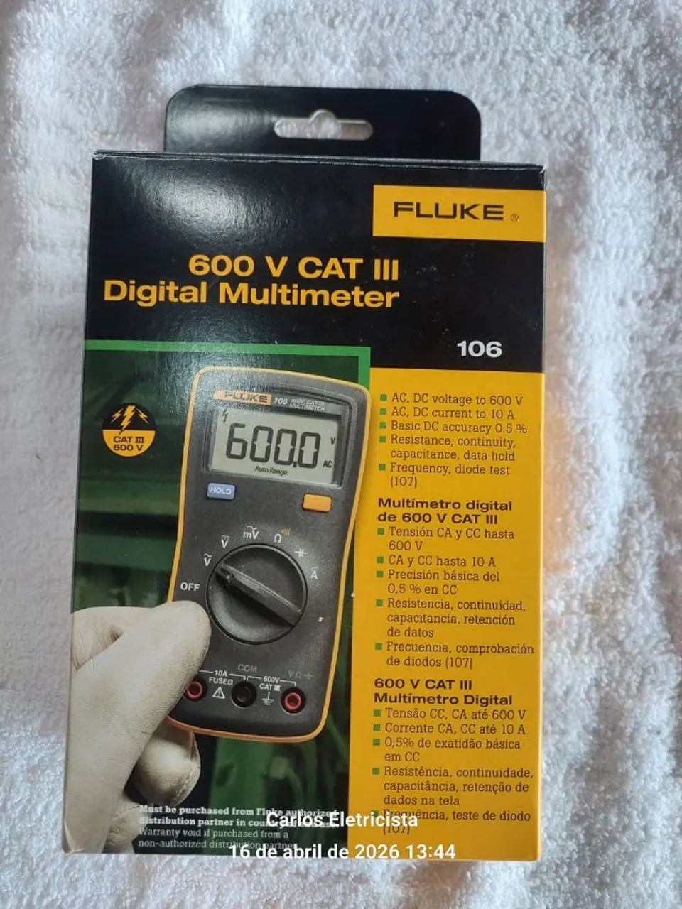 Multimetro Fluke 106, Digital Linha Profissional - Foto 2