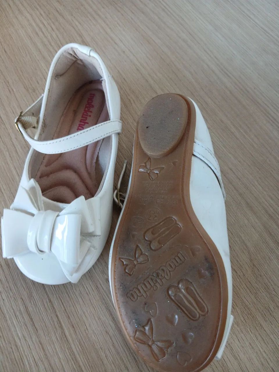 Sapato boneca molequinha 27 branco - Foto 4