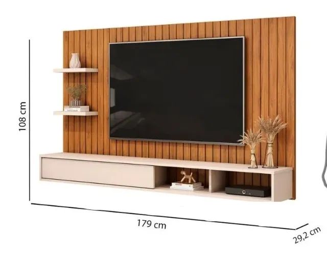 Painel Suspenso P/TVs Até 60 Polegadas 1.79M Ripado. Produto Novos Direto de Fábrica. - Foto 5