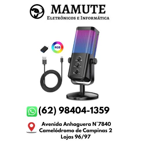 Microfone De Streaming USB Para Jogos PC Com Cancelamento De Ruído Condensador 