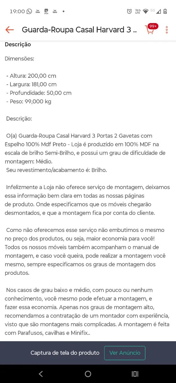 Guarda roupa casal  - Foto 4