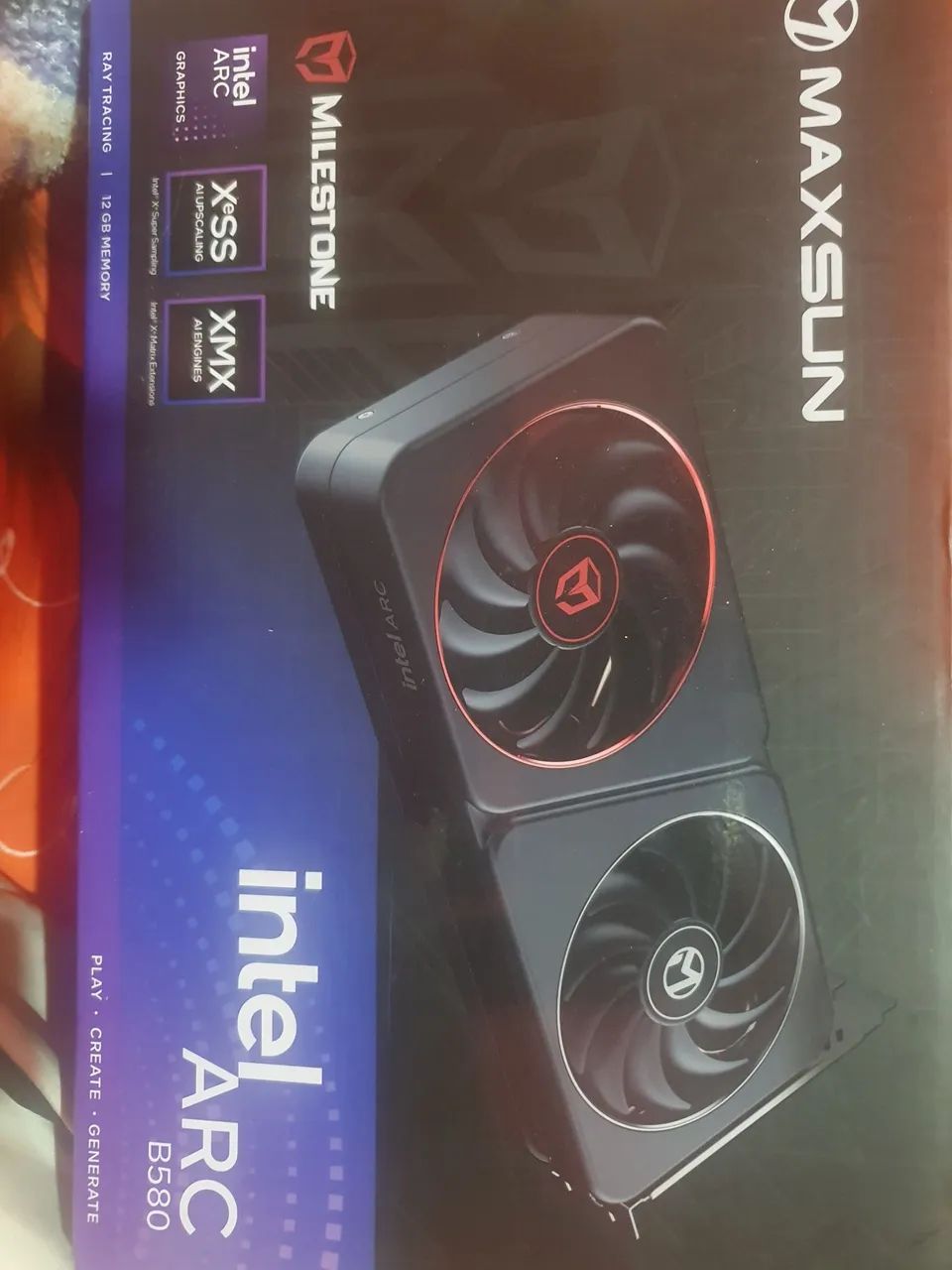 Placa de vídeo GPU Intel Arc B580 12GB VRAM MAXSUN Semi-nova