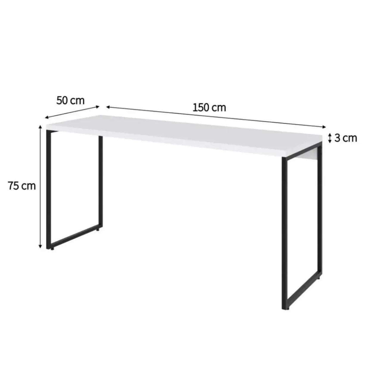 Mesa de Escritório Branca 150 cm - Mobly - Foto 4