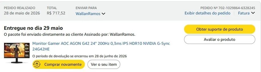 2 monitores AOC 24p 200hz IPS e 75hz IPS - Foto 3