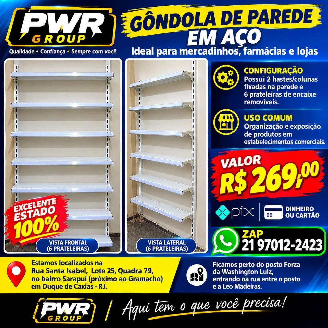 Gôndola de parede em aço - Foto 2