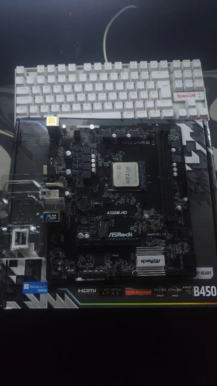 Kit ASRock A320M-HD + Ryzen 3 PRO 2200G AM4