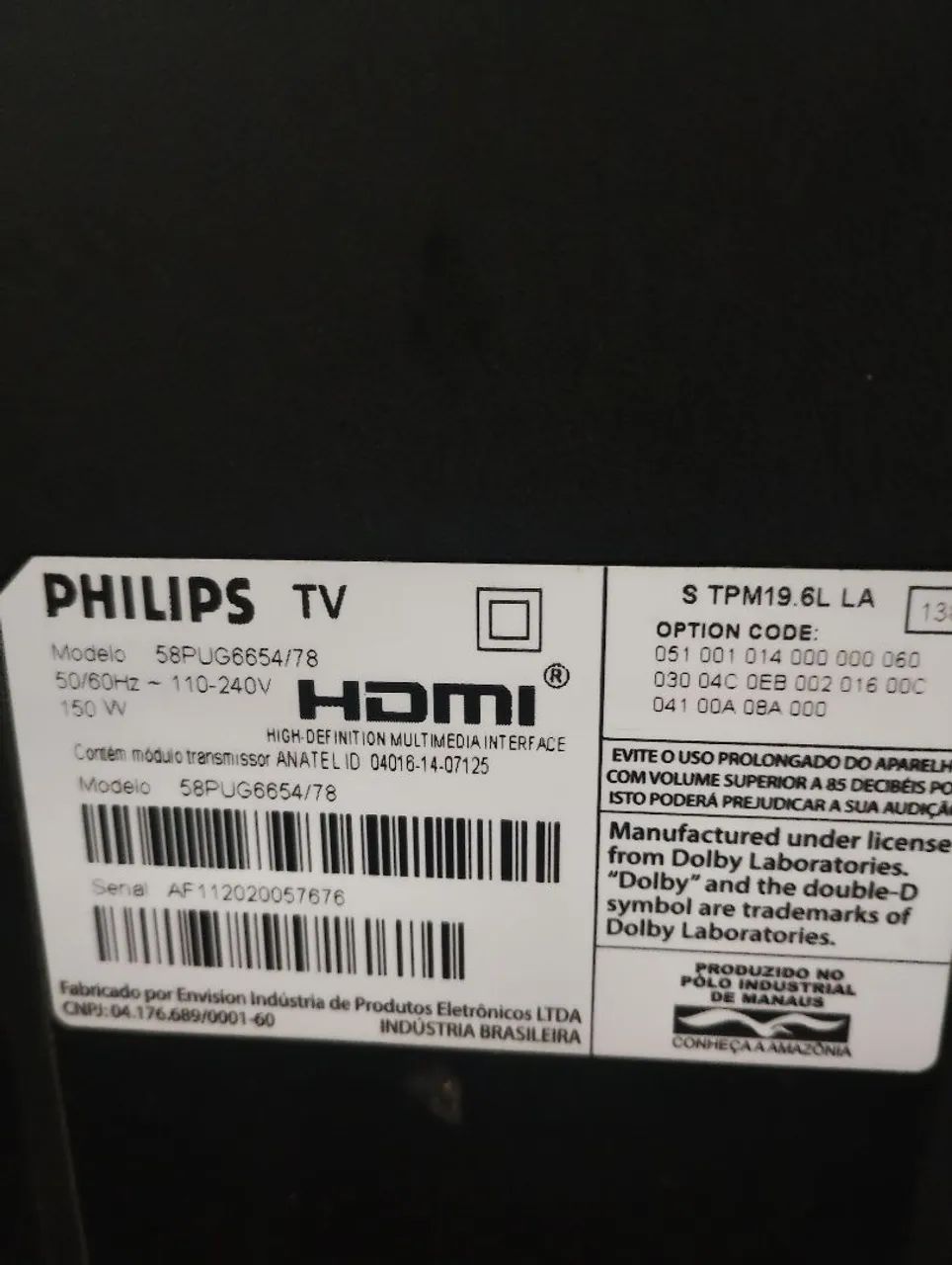 Tv Philips 58 polegadas  - Foto 3