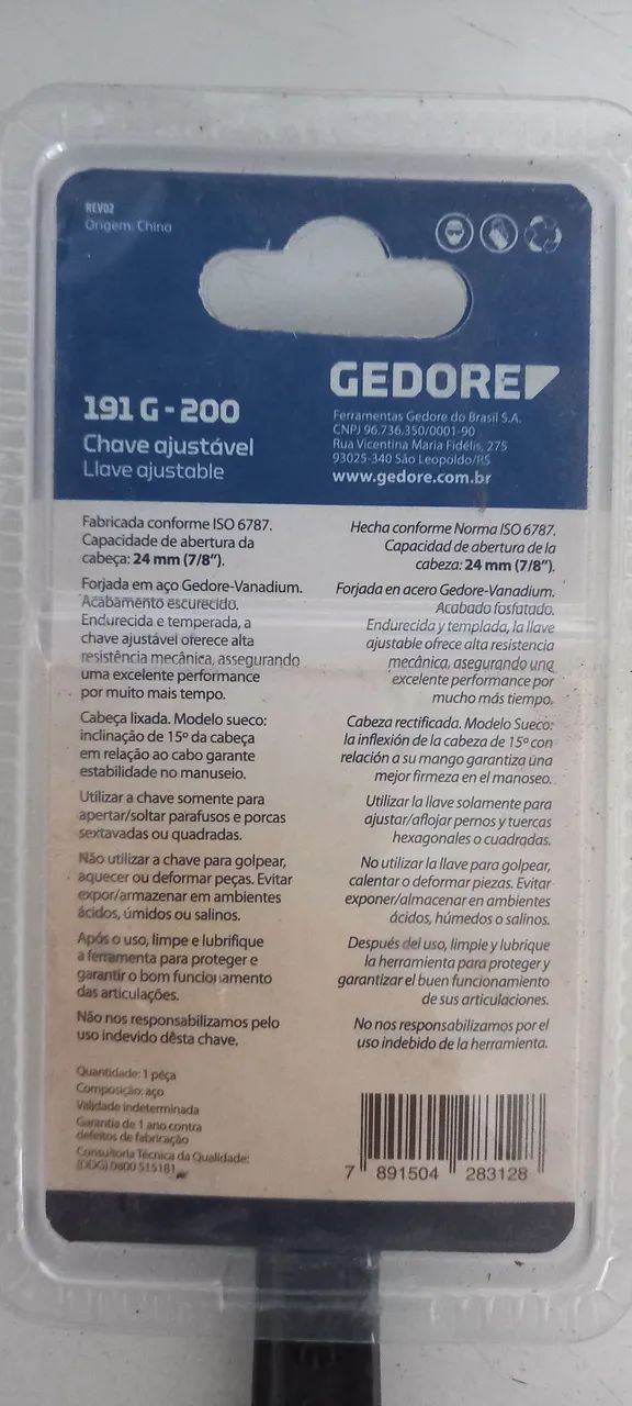 Chave inglesa ajustável 191G - 200 de 8 polegadas - Foto 2