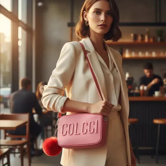 Bolsa rosa Colcci com chaveiro - Foto 3