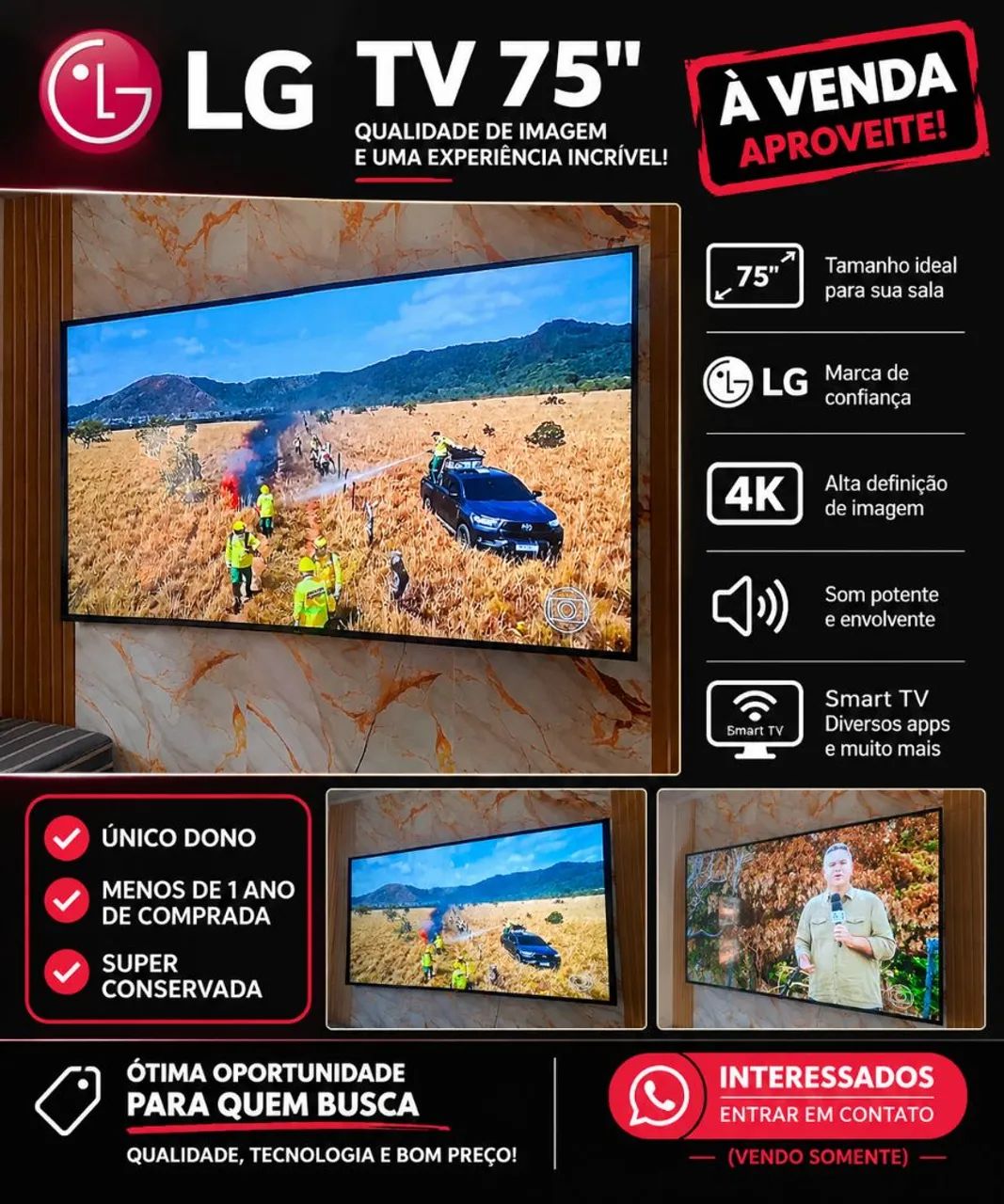 TV LG 75 polegadas 