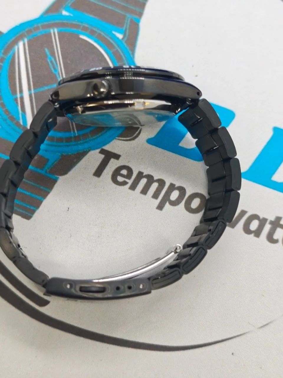 RELOGIO SEIKO 5 SNKE03.4 ALL BLACK  - Foto 5