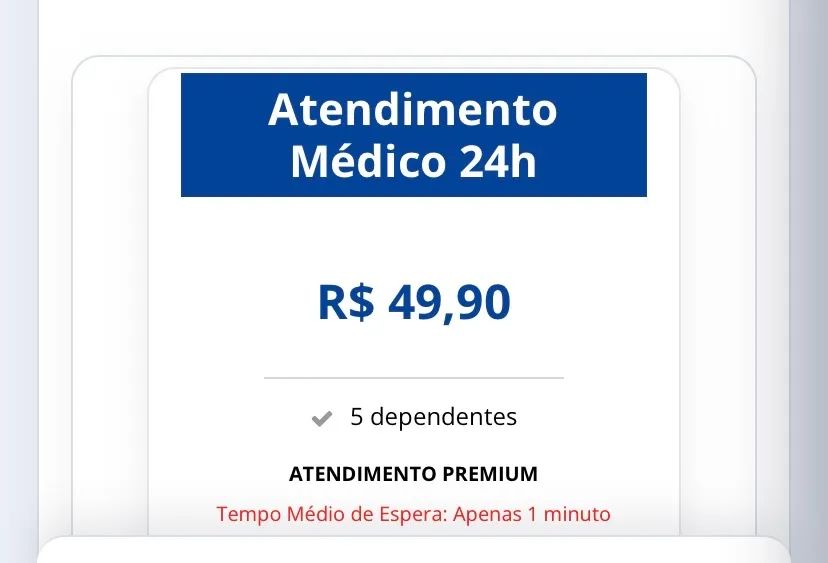 Atendimento médico 24hs