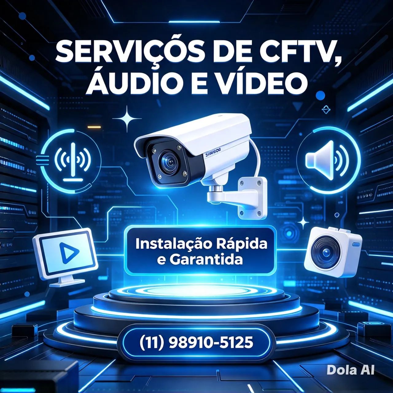 Serviços de CFTV, Áudio e Vídeo: Instalação, Reparo e Configuração