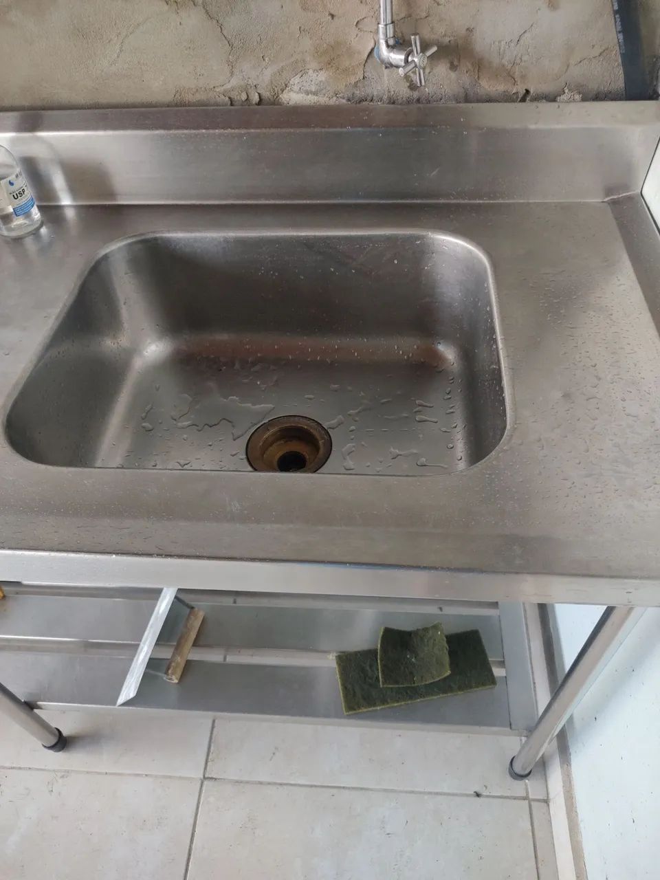 Mesa com Pia Industrial Inox