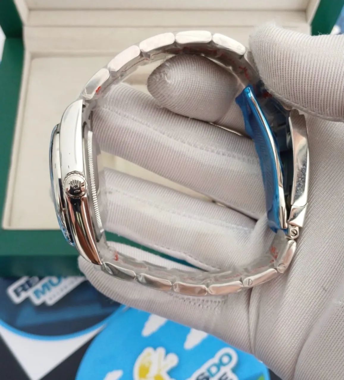 RELÓGIO RLX OYSTER PERPETUAL PINK AUTOMÁTICO  - Foto 4
