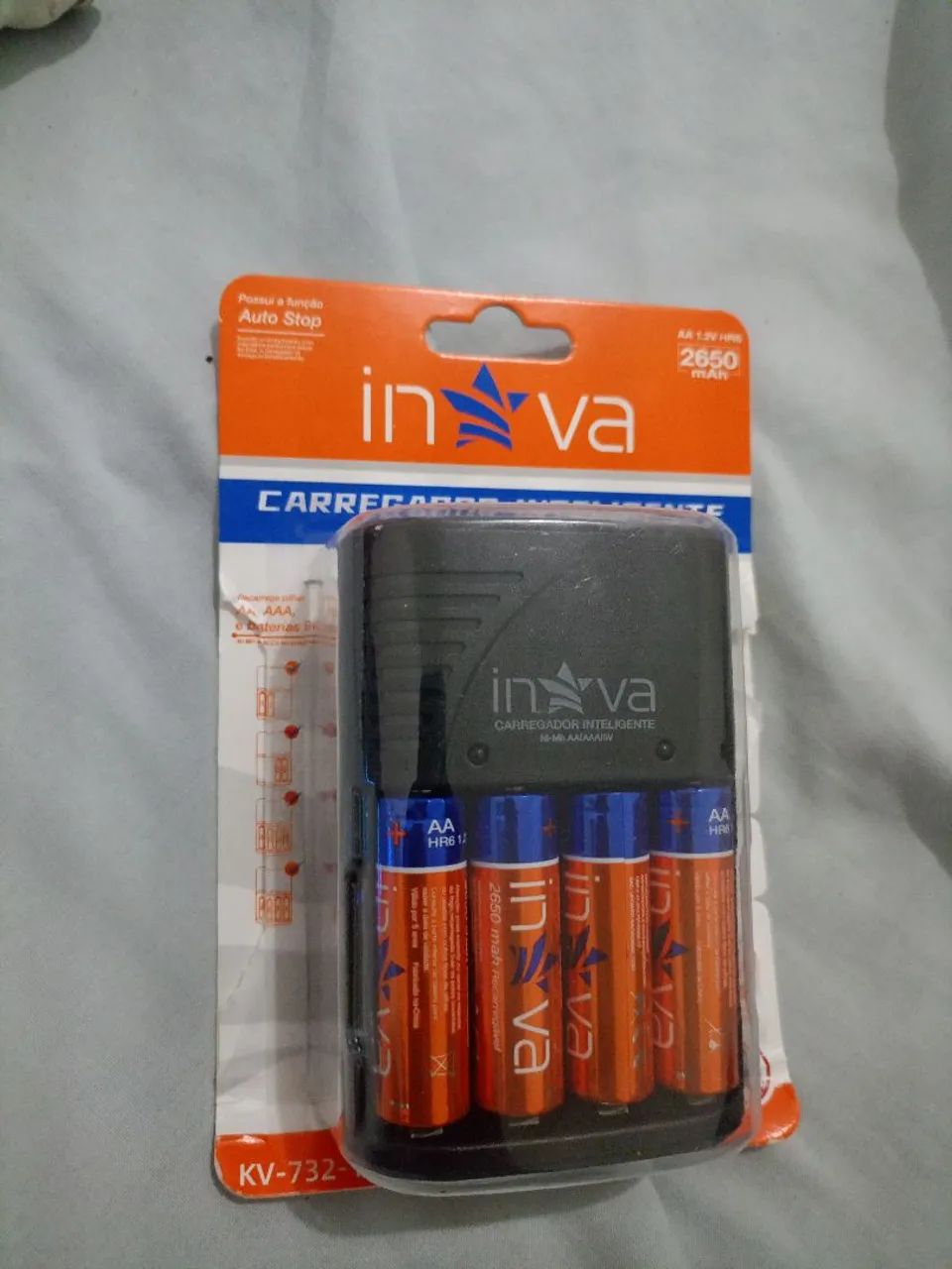 Carregador e pilhas da INOVA