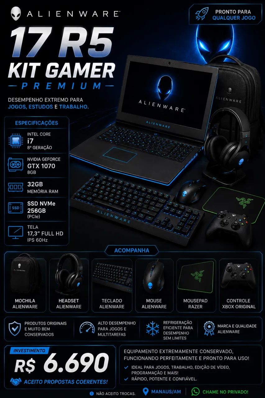 Alienware 17 R5 + Kit Gamer Premium