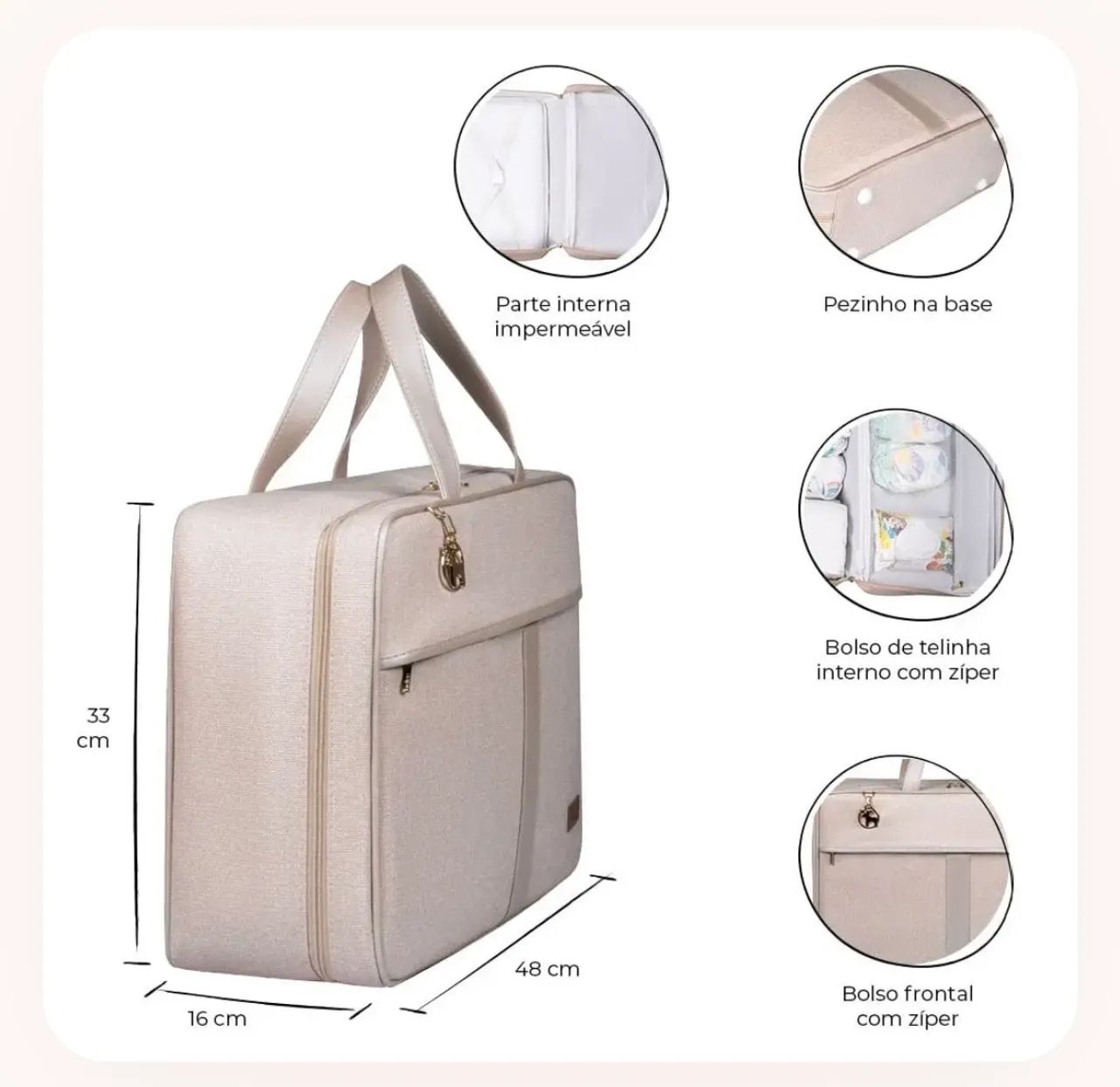 Kit maternidade ALCE - Bolsa e Mala - Foto 5
