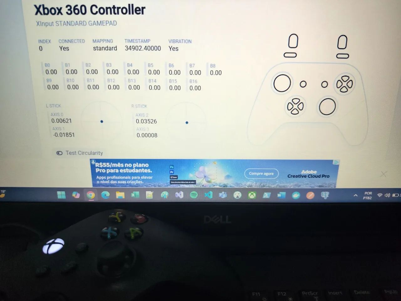 Controle Xbox One Preto - Foto 3