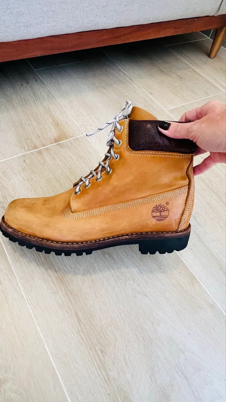 Coturno couro Timberland. (ORIGINAL)