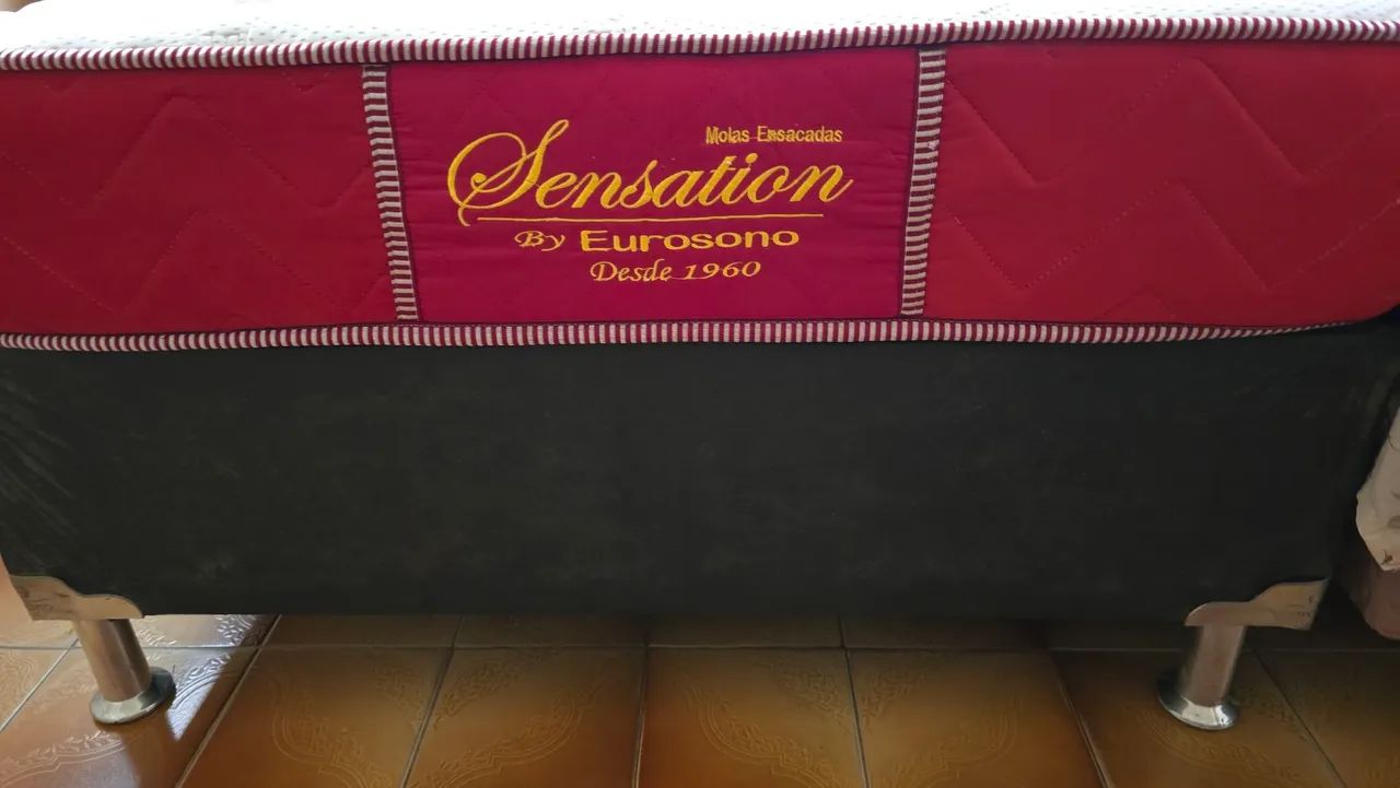 Cama Box e Colchão Solteirão Usado Eurosono - Foto 2