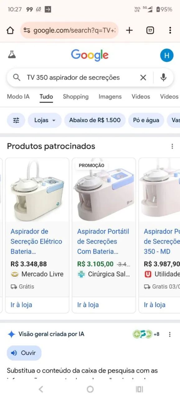 Aspirador de secreções para traqueostomia portátil a bateria - Foto 5