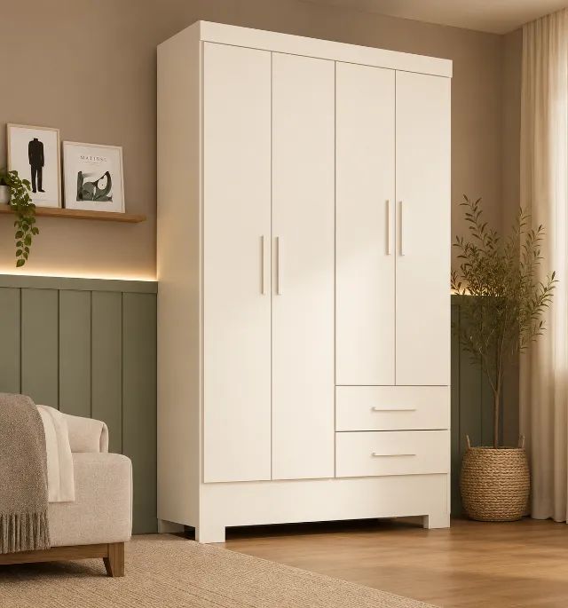 Guarda roupa imperatriz com 4 portas e 2 gavetas EM ESTOQUE 
