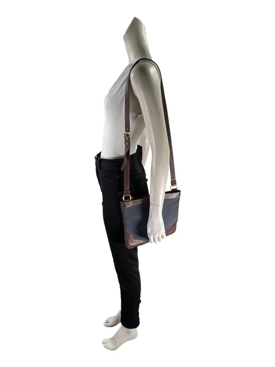 Bolsa Tiracolo Prada Messenger Denim Bicolor ORIGINAL - Foto 4