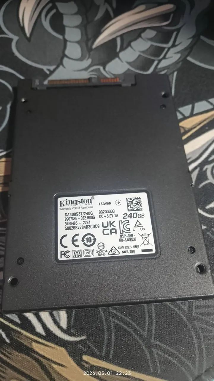 SSD 240GB Kingston com Windows 10/11 pré instalado442876597623203843