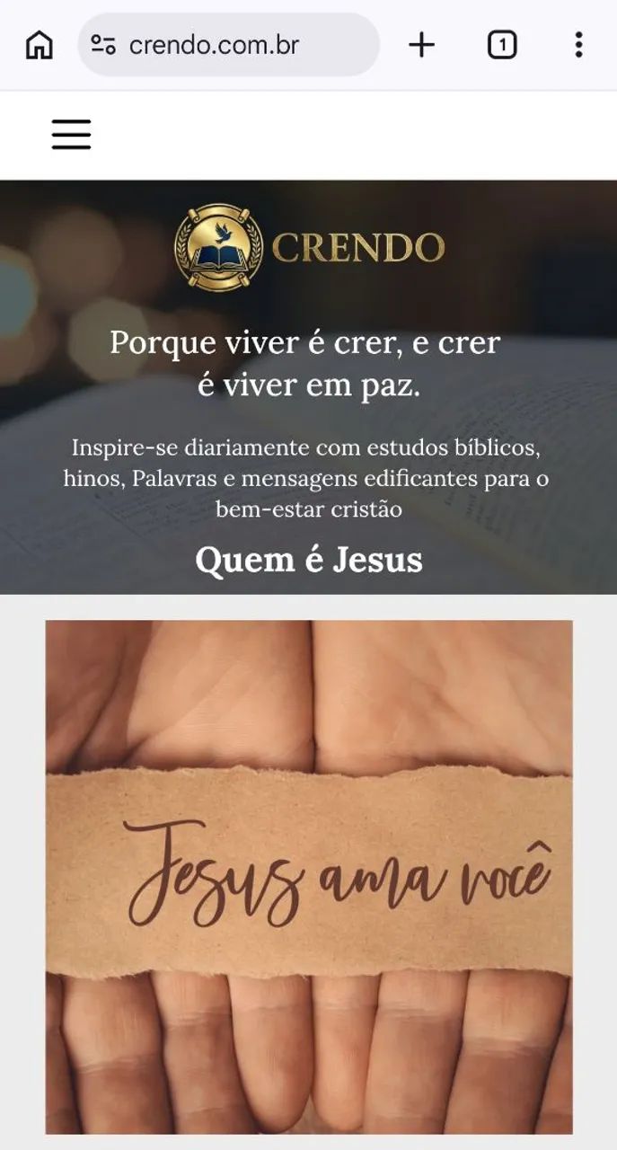 Vendo meu site www. crendo.com.br 