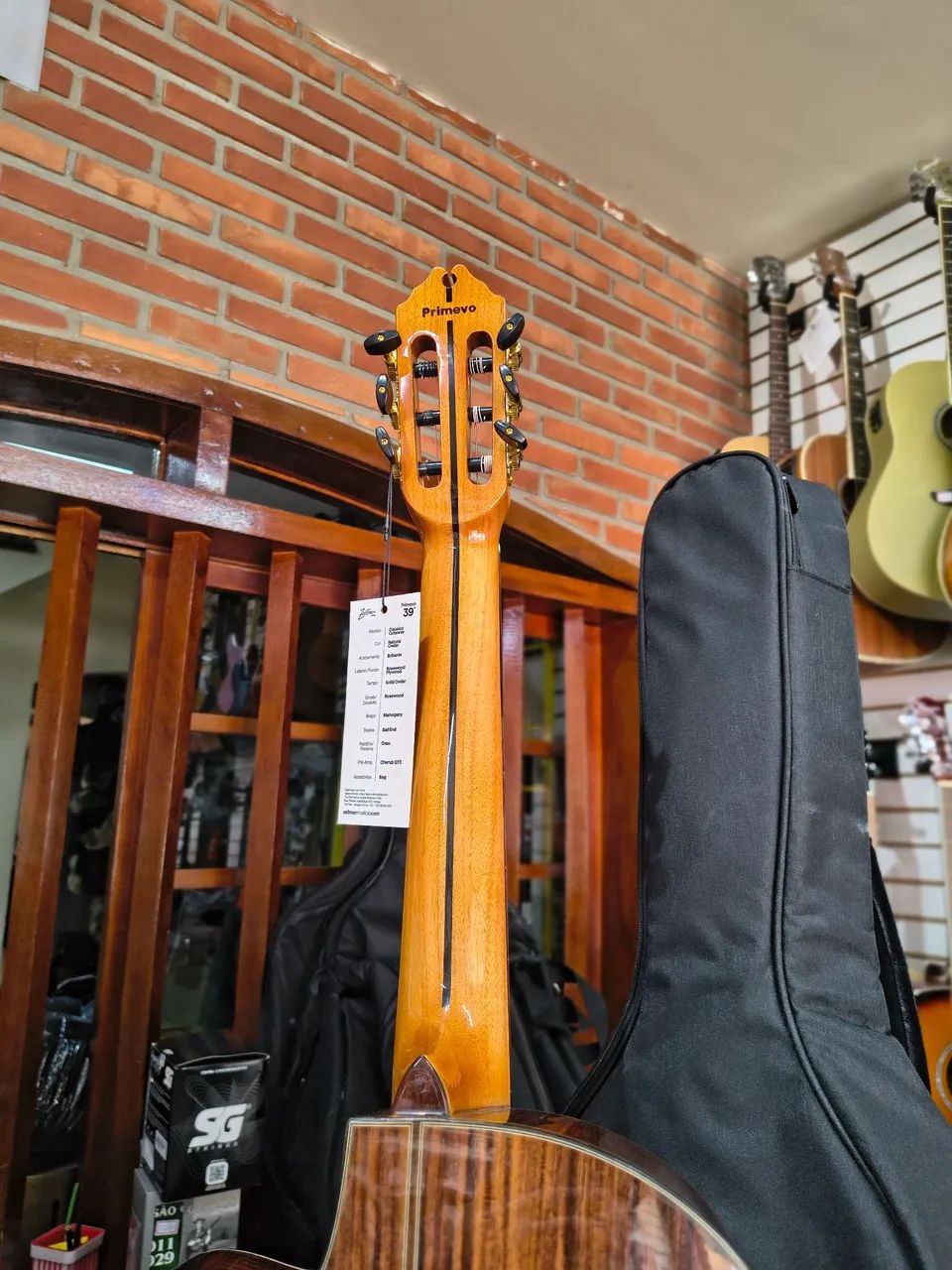 Violão Primevo Cedro maciço Cutway Eletroacústico com bag - Foto 4
