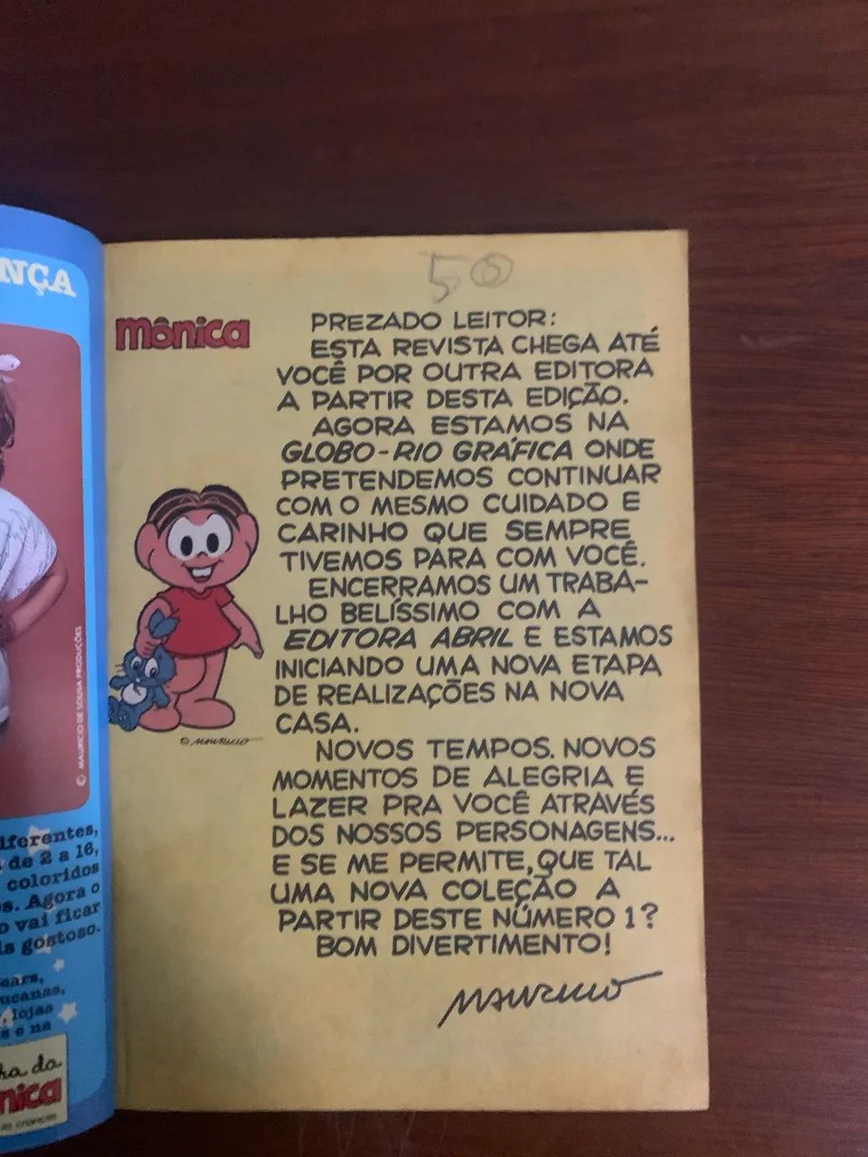 Gibi da Mônica n*1 Editora Globo 1987 - Foto 3