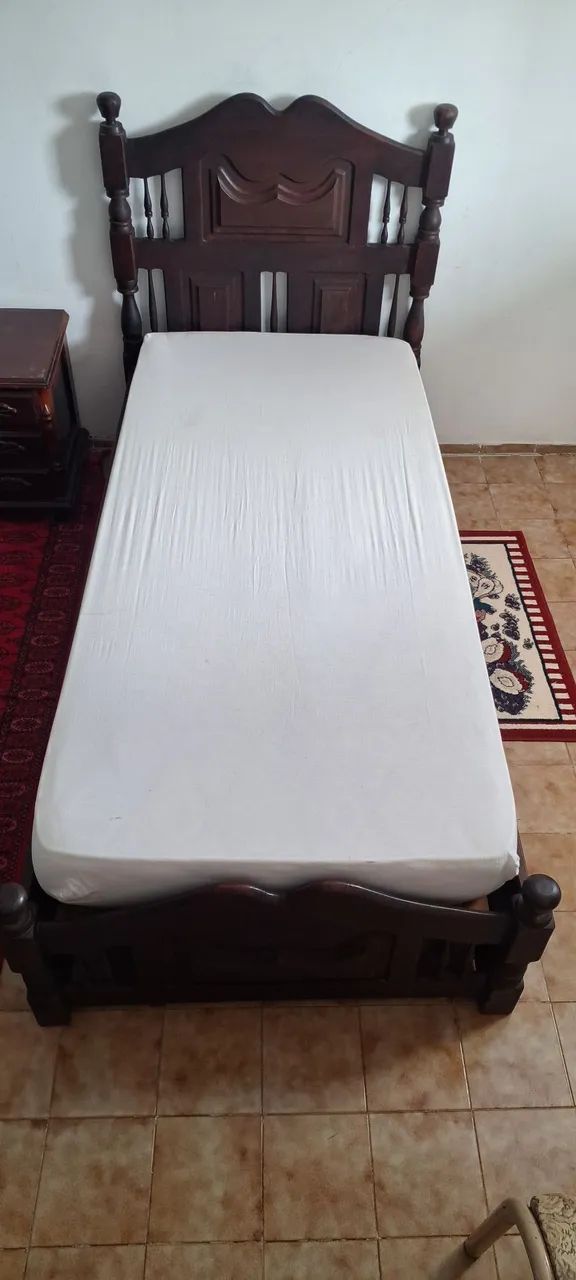 Cama Solteiro Madeira Maciça 