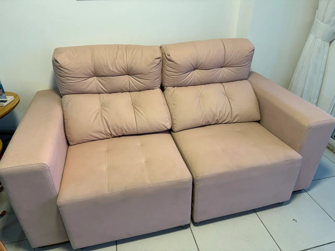 Sofá Retrátil Jacaúna Rosê - Foto 3