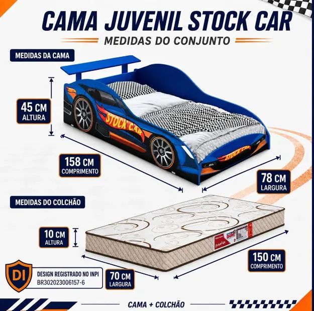 Cama Infantil Stock Car - Foto 2
