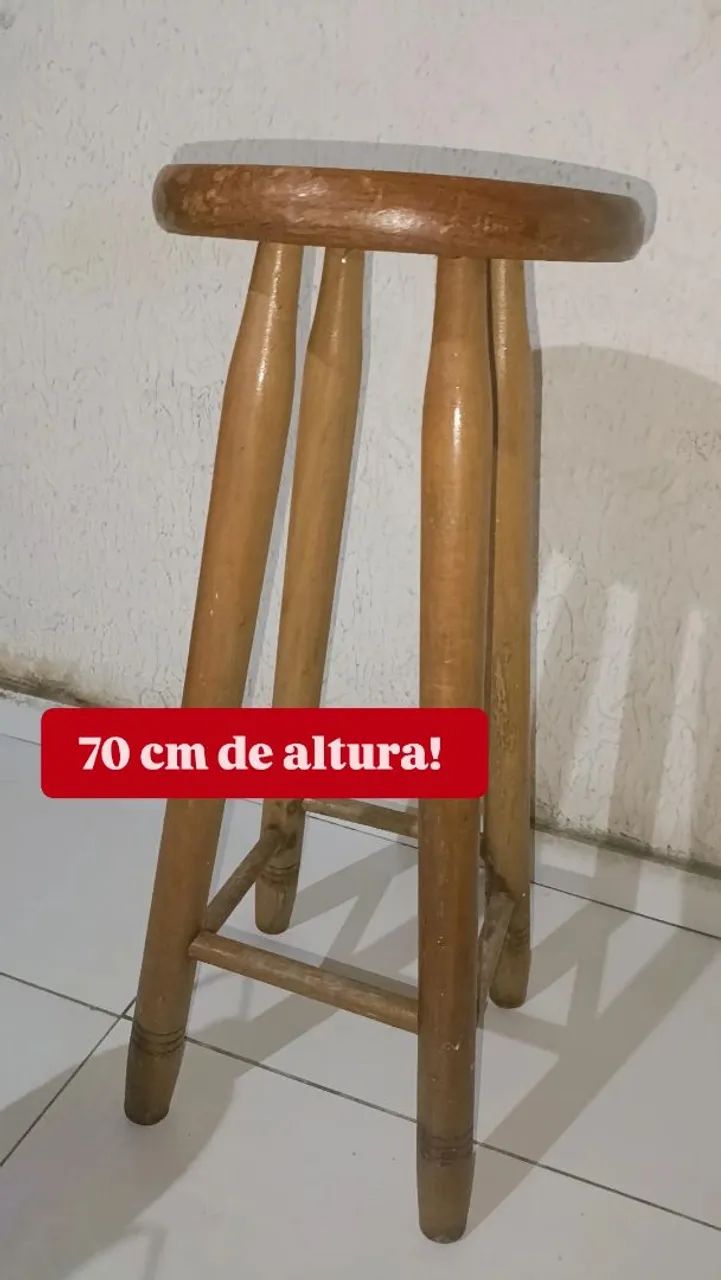 Banco de madeira alto65576111084161121