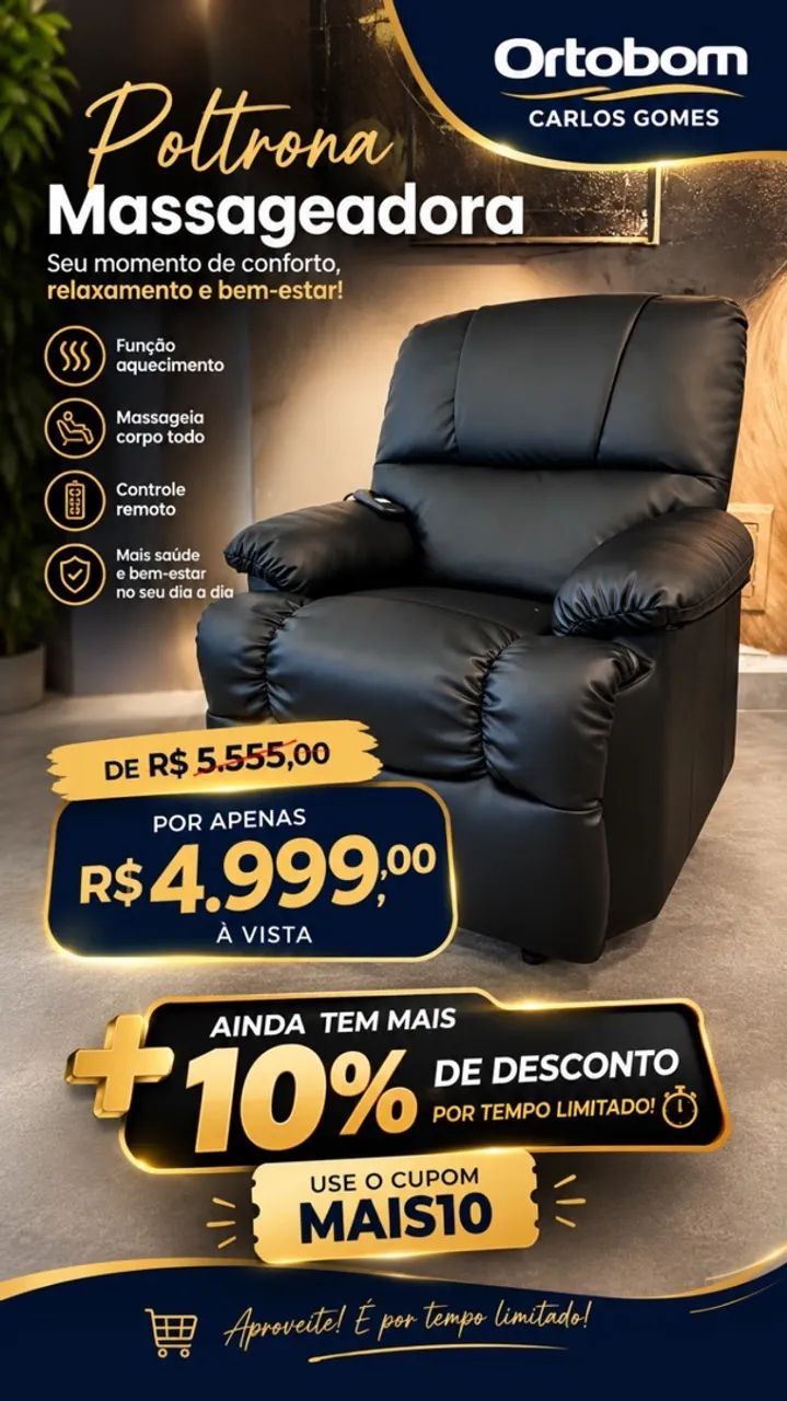 Poltrona Massageadora Ortobom Cori - Foto 5