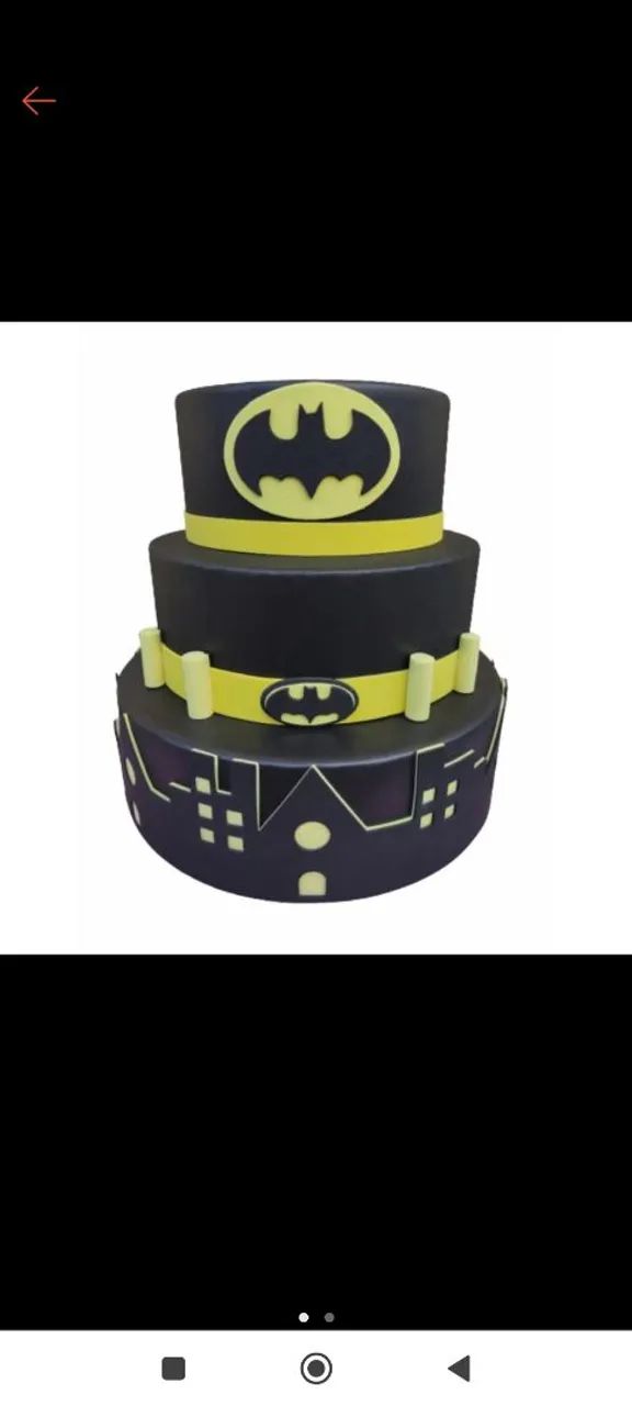 Bolo fake tema Batman
